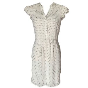 H&M Design Print Chiffon Ruffle Cap Sleeve Dress